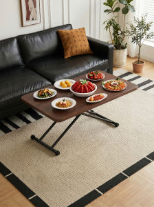 ZHUSHANXIA | Height Adjustable Movable Table Suitable for Compact Spaces in Vintage Style