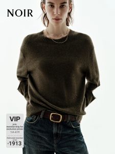 MO&Co. | Black Series Wool Yak Hollow Needle Sweater