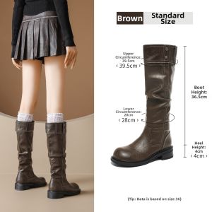 Agsdon | Thick Sole Ladies Knight Boots Long