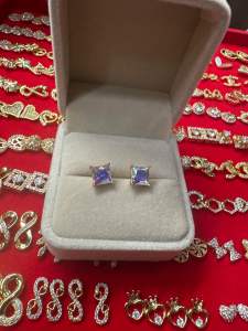 Stud Earrings Russian Stone