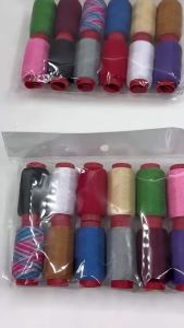 Sewing Thread Set 12 Colors 350m Per Spool with 16 Needles for Hand & Sewing Machine DIY Craft Home Use
