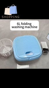 Washing machine with dryer Mini Foldable 6L Portable Automatic Washing Machine Travel Laundry Elution in one