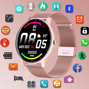2025 ZL02 Smart watch Ladies Full touch Screen Sports Fitness watch IP67 waterproof Bluetooth For Android iOS Smart watch Female