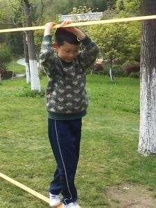 50FT/15m Slackline Garden Outdoor Climbing Balance Training Set Walking Obstacle Course Warrior for Kids/Adults Fitness