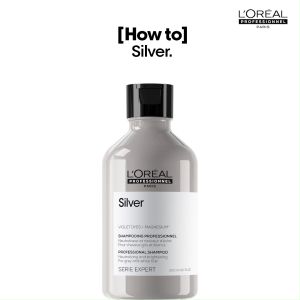 LOreal Professionnel Serie Expert Silver Shampoo for Anti-Brassiness Anti-Yellow Toning and Blonde  300ml