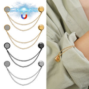 【♡Lovely girls house♡】Multi-Function Magnetic Clothing Clips Powerful Hijab Magnets with Chain Magnetic Clothing Shawl Clips