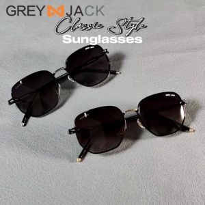 Grey Jack Kacamata Hitam Sunglasses Polarized Lens Anti Silau UV400 Bahan Metal Model Kotak Keren 31942