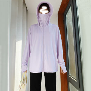 เสื้อคลุมกันแดดผ้าไหมน้ำแข็งไซส์ใหญ่สำหรับผู้หญิง ทรงหลวม ป้องกันรังสียูวี ปี 2025 ฤดูใบไม้ผลิ ปกติ ปกติ