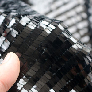 ผ้าปักลายคอมพิวเตอร์แบบสีดำ ผ้าปักลายเรขาคณิต เรซิน ลายกระดูกปลา ผ้าปักลายคอมพิวเตอร์ ผ้าปักลายเรขาคณิต