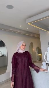 BISA COD FAHIRA DRESS BEST SELLER DRESS SILK ARMANY MIX BRUKAT CHANTILY PREMIUM BUSUI FRIENDLY SIZE M XXL DRESS KONDANGAN DRESS PESTA DRESS BRIDESMAID DRESS WISUDA MURAH TERBARU 2024 NEW COLOR BURGUNDY