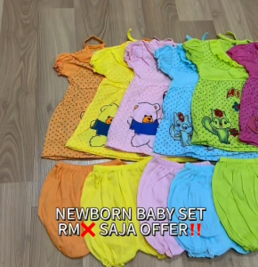 NEWBORN BABY GIRL SHIRT & PANT SET/BAJU BABY SET MURAH OFFER/BAJU BAYI/BABY GIFT SET/BAJU BABY LAHIR/NEW ARRIVAL