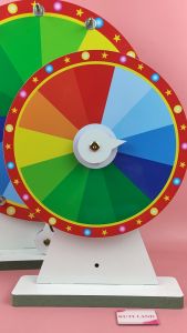 Vòng quay may mắn 12 ô màu Lucky Wheel trúng thưởng làm event giảm giá trò chơi quà tặng giáo cụ dạy học