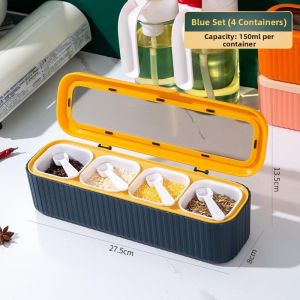 ZHENTAIYUAN | Four-compartment Set Seasoning Box Sealed