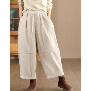 Quần Dài Thường Ngày Dày Dặn Có Lót Lông Cừu Cho Nữ Mùa Thu Đông Mới Về Quần Dài Harem Phong Cách Mới Giúp Thon Gọn Và Dài Chân