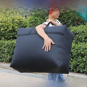 Fubingchao Large Capacity Travel Bag Female Satchel Travel Luggage Bag Moving Checked Bag Canvas Quilt Storage Bag