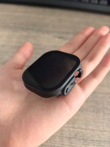 กระจกนิรภัย + เคสป้องกันการมองลอก สำหรับ Apple Watch Ultra 2 49 มม. ฟิล์มกันรอยหน้าจอแบบป้องกันการส่องมอง iWatch series Ultra 49 มม. อุปกรณ์เสริม