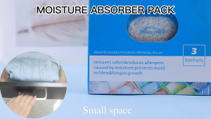 [6Packs] MoistRid Portable Moisture Absorber Pack Dehumidifier Bag Strong Absorption Capacity for Shoes Closet Cabinet Drawer Suitcase Storage Box 50g Per Pack