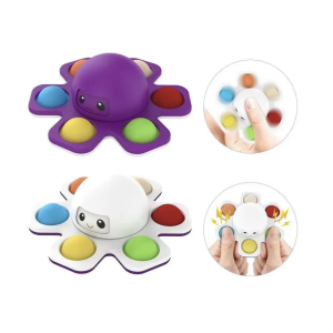 Face changing octopus spinning finger gyro decompression toy child finger pushing bubble movement Fidget puzzle anxiety gift