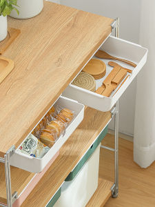 Invisible Desk Drawer Organizer Box Office Desktop Storage Rack under Table Hanging Cabinet Storage Solution Plastic Rectangular