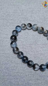 Super Premium Grade Wealth Devil Eyes Wealth Bowl Stormy Cat Eyes Aquamarine Bracelet