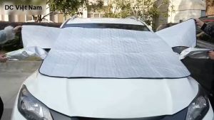 Bạt 4 lớp phản quang cao cấp chắn nắng kính lái hông xe và gương chiếu hậu xe ô tô