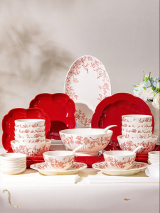JINGDITAOCI | Gift Underglaze Colored Tableware Set