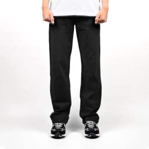 AETDLA Celana Jeans Pria | Celana Regular Korean Style Black Hitam Polos