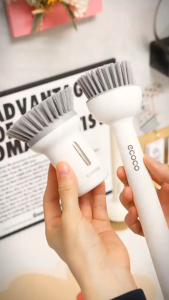 Cleaning Brush Kitchen Bamboo Scrubbing Brush Household Sink Cooktop Long Handle Soft Hair Dishwashing Cleaning Brush