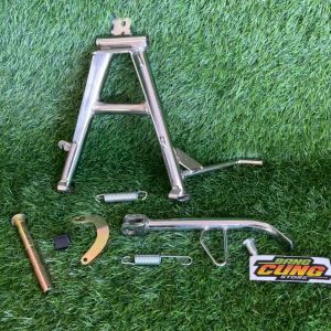 Standart Standar 2 Jagang Tengah Honda Kharisma Karisma Supra 125 Lama/New Supra 125 Batman Fit New Kirana Revo Lama Lancip Chrome set As Tapal Kuda Standar Tengah / Cagak Jagrak 2 Tengah Kharisma Fullset