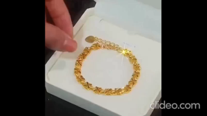 Lucky Fashion 18K Gold Color Bracelet Four-leaf Clover Heart Bracele Womens Party Wedding Jewelry Gifts