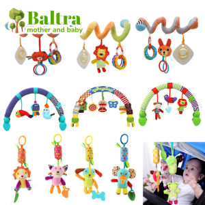 Baltra Baby Travel Play Arch Stroller/Crib AccessoryCloth Animmal Toy and Pram Activity Bar with Rattle/Squeak/Teethers