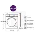 SAMSUNG Combo AI EcoBubble เครื่องซักผ้า/อบผ้า ฝาหน้า Inverter 12/7 kg รุ่น WD12DG6B85BBST. 