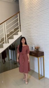 Dress Kancing Busui / Pakaian Wanita Kekinian / Daster Korean Style