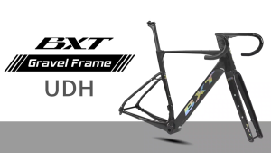 BXT 700C Carbon Fiber Gravel Bike Frame model-055 Road/MTB Bicycle Frame Fork Fit Flat Mount Disc Brake 140mm Frame