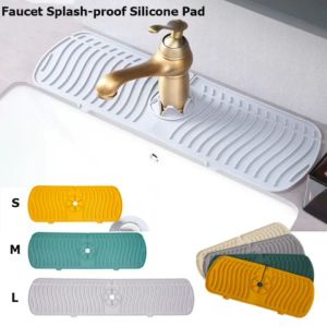 Faucet Splash-proof Silicone Pad Sink Splash Guard Kitchen Bathroom Countertop Protect Mat Heat Resistant Pad