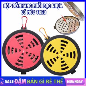 Hộp Đựng Nhang Muỗi Bọc Nhựa Chống Sốc Chống Bỏng Có Móc Treo Tiện Lợi - Khay Để Nhang Muỗi Bằng Thép Không Gỉ - Hộp Đốt Hương Nhang Muỗi Có Nắp Đậy Chống Bỏng An Toàn Có Móc Treo Tiện Lợi
