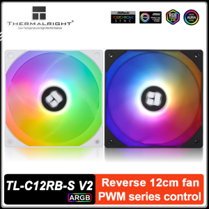 Thermalright | Thermalright TL-C12RB-S C12RW-S V2 12cm Reverse Case Fan PWM 4Pin 5V 3Pin ARGB S-FDB Silent Computer Case Cooling Fan