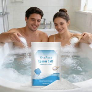 Epsom Salt with Bubbles for Bath Magnesium Sulfate Bath Crystals for Muscle Recovery&Relaxation Relief Moisturizing Exfoliating