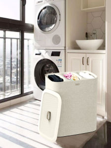 Large Capacity Washing Basket JosephJoseph Three Grid Classification Dirty Clothes Basket Portable Laundry Basket Storage Basket