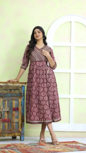 MSCC Anarkali Embroidery Long Kurtis with 4 colours Size M L XL 2XL 3XL 4XL 5XL & 6XL Available ️!!!