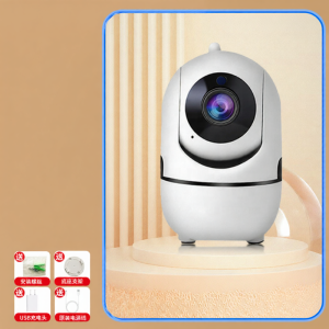 Wireless Indoor Home Surveillance Camera 360 Degree Angle Mobile Remote Monitoring No Need for Plugging in Shop Security