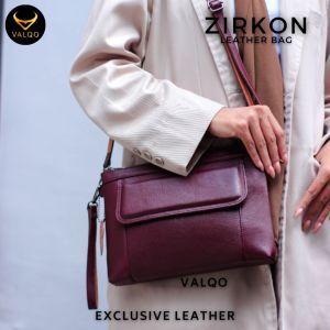[VALQO] Tas Wanita ZIRKON Kulit Sapi Polos Clutch Cewek Perempuan Wanita Bisa jadi tas dan pouch COD