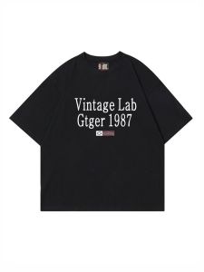 American Retro Loose Cotton Short Sleeve T-Shirt Women Summer Large Size Trendy Brand INS Design Sensation Small Audience Top