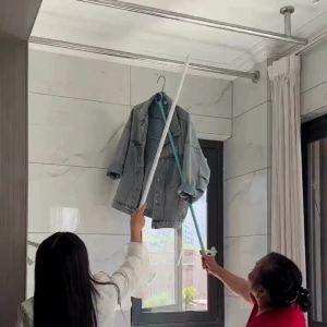 MIILZA Steel Stainless Hanging Clothes Drying Rack Retractable Foldable Indoor Outdoor Laundry Drying Rack Sampayan