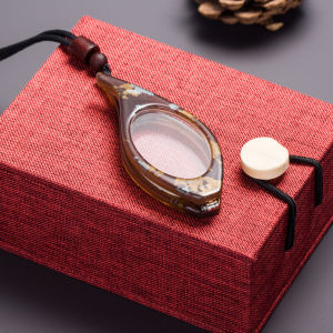 Portable Folding Hanging Neck Reading Glasses Presbyopia Retro Eyewear with Metal Case Anti-Loss Neck Cord