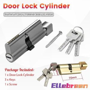 Anti-Theft Door Lock Core Aluminum Alloy Single Open Lock Cylinder Bedroom Door Lock Cylinder