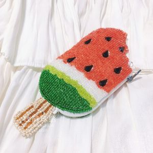Túi Đựng Tiền Xu Thủ Công Trillium Mới Mát Mẻ Ngọt Ngào Hình Quả Dưa Hấu Túi Đựng Tiền Xu Mềm Mại Cho Nữ Túi Đựng Tiền Xu Acrylic Zippers