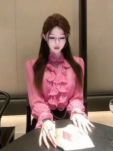 Elegant Pink Blouse Floral Design