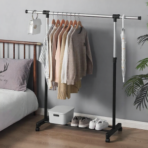 Giá Phơi Quần Áo Gấp Đầy Đủ Nhà Cư Dụng Có Bánh Xe Thanh Kéo Dài