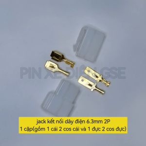 combo 5 Jack kết nối dây điện 2P loại 6.3mm dành cho ô tô xe máy cao cấp(gồm đầu ghim)